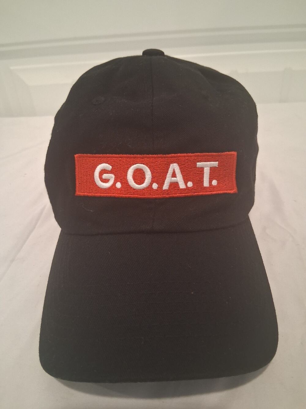 Top Level GOAT Hat Black Red Embroidered Patch Baseball Cap Dad Adjustable